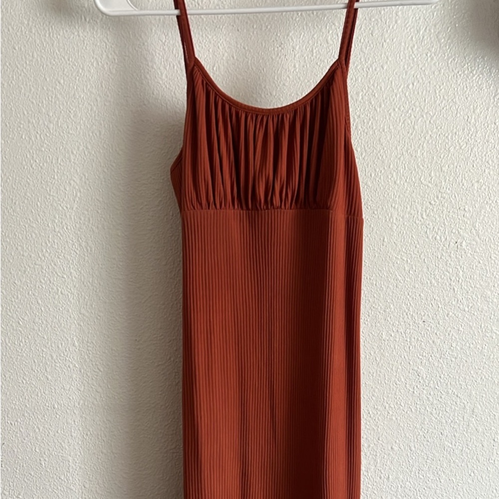 Elegant Rust Maxi Dress